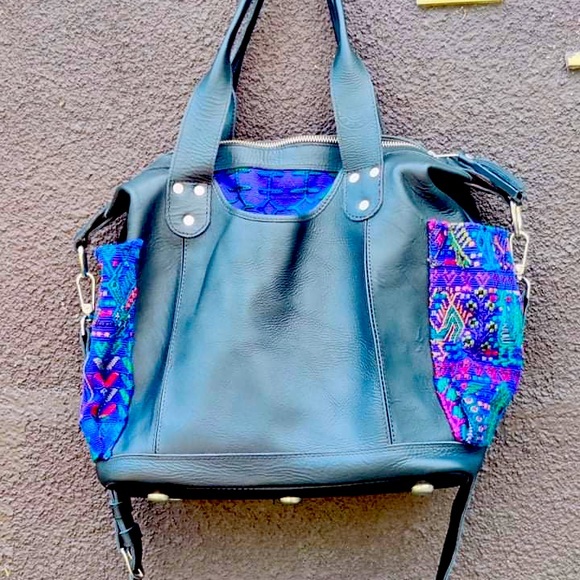 Handwoven/genuine leather Huipils Artisan Bags. Takes up to a month to weave! - Picture 2 of 3